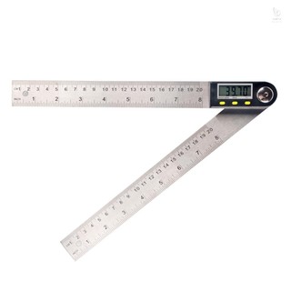 Thước góc hiển thị LCD kỹ thuật số đa chức năng 360° Dụng cụ đo thước đo thước đo thước đo điện tử bằng thép không gỉ có chức năng giữ và không
