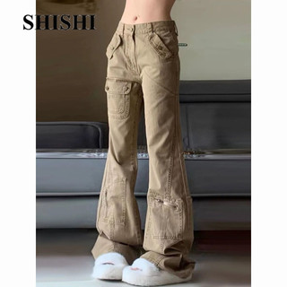 SHISHI quần ống rộng quần nữ jean Phong cách phổ biến Minimalist Casual WLK24307DI 10Z240308