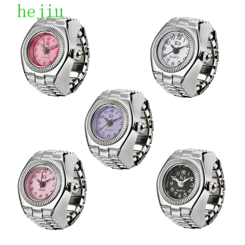 Hejiu Đồng Hồ Nhẫn Hình Học Retro Nữ Dây Đàn Hồi Sáng Tạo Nam Trang Sức Thời Trang