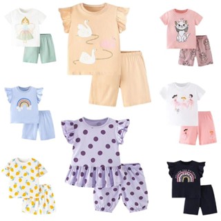 Quần Áo Mùa Hè Bé Gái Phong Cách Mới Quần Áo Trẻ Em Bộ Đồ Trẻ Em Áo Quần Dài Tay Quần Áo Thu Đông Quần Dài Thường Ngày Châu Âu Mỹ Quần Áo Trẻ Em