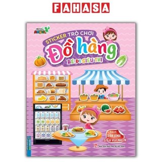 Sách sticker trò chơi đồ hàng - bé đi siêu thị