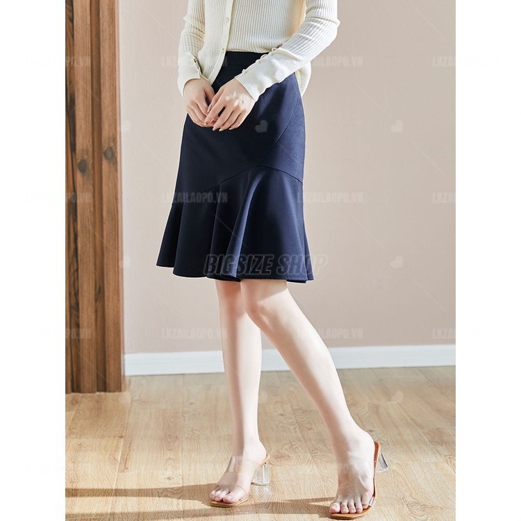 Chân váy ngắn nữ đuôi cá Bigsize chân váy công sở lưng cao cạp cao bút chì bánh bèo đen mùa hè Phong cách Hàn Quốc Thời Trang tiểu thư cá tính xinh đẹp cho người mập béo