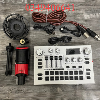 Bộ thu âm live stream micro takstar pc k320, kết hợp sound card x7 hỗ trợ nguồn 48v hát autotune , livestream , thu âm