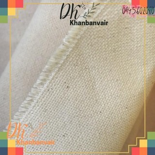 Vải bố canvas mộc sợi thô tự nhiên khổ 1,2m ( 1m dài x 1,2m )