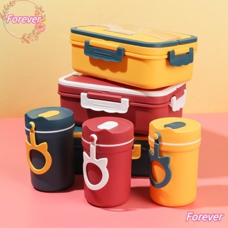 Forever Hộp cơm Bằng Sợi Rơm Lúa Mì Chống Rò Rỉ Thân Thiện Với Môi Trường Có Ngăn Đựng Nhiều Màu