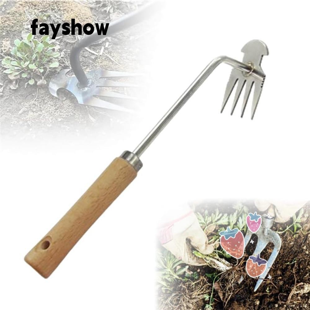 Fay Weed Puller, 11 Răng Thép Mangan Vườn Rake, Móng Vuốt Thép Đa Năng