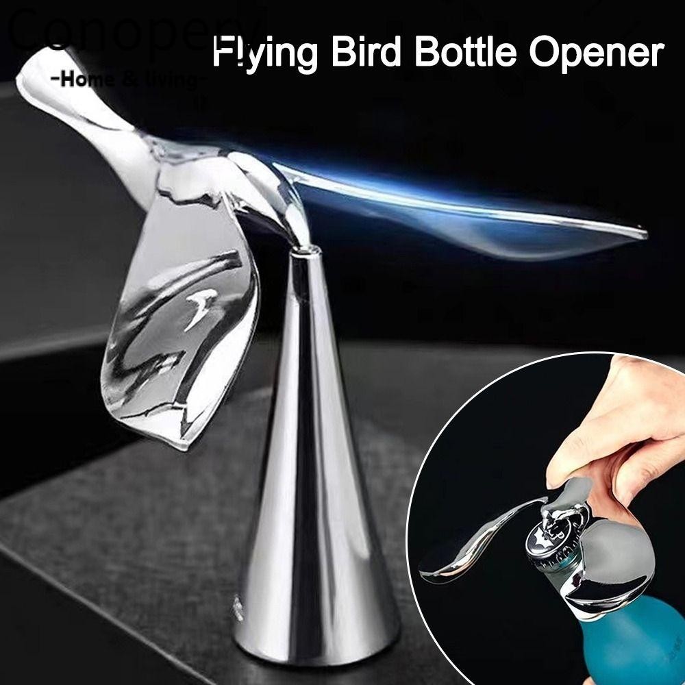 Dụng cụ mở nắp chim bay, Dụng cụ mở chai chim bay bằng hợp kim kẽm bạc, Dụng cụ mở bia thủ công đa chức năng Dụng cụ nhà bếp