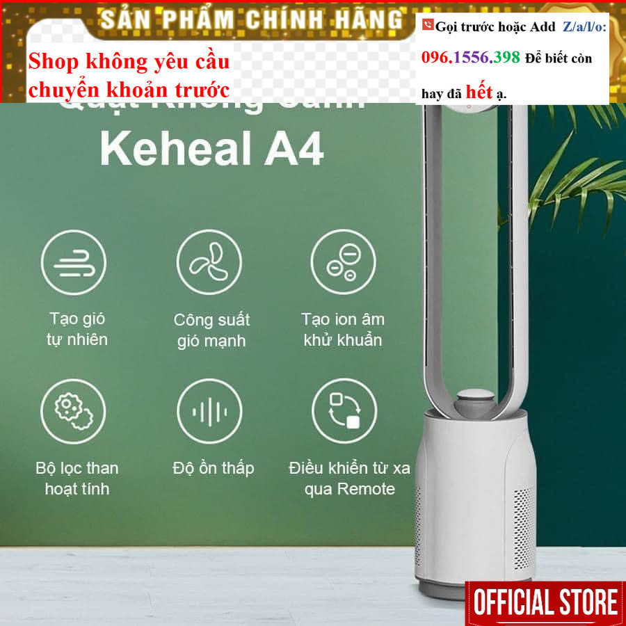 SALE   Quạt không cánh Xiaomi Keheal A4 PRO