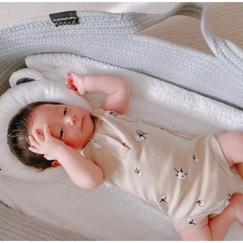 Áo Liền Quần Sát Nách Chất Liệu Cotton Thời Trang Mùa Hè Cho Bé