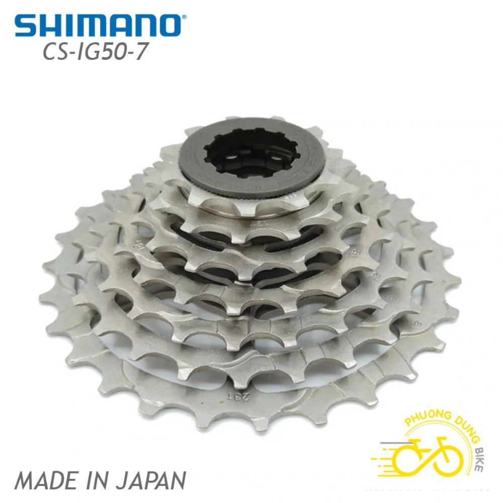 Líp thả líp 7 xe đạp SHIMANO CS IG50 11-28T - Hàng chính Hãng