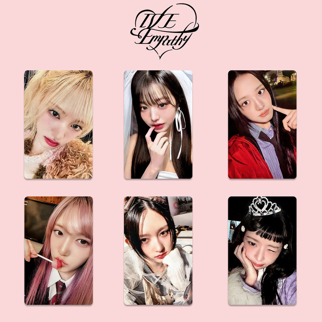 4-6 chiếc IVE EMPATHY ATTITUDE Lomo Cards 2025 Lời chào mùa giải The Prom Queens FANCLUB World Tour 