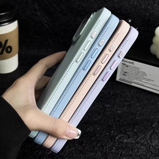 【 Khung ống kính bằng da / kim loại / hồng / vỏ   tương thích với ốp lưng iPhone 16 15 14 13 12 pro max