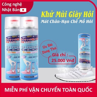 Bình xịt khử mùi hôi chân hôi giày nhật bản hạn chế mồ hôi chân kháng khuẩn mát lạnh