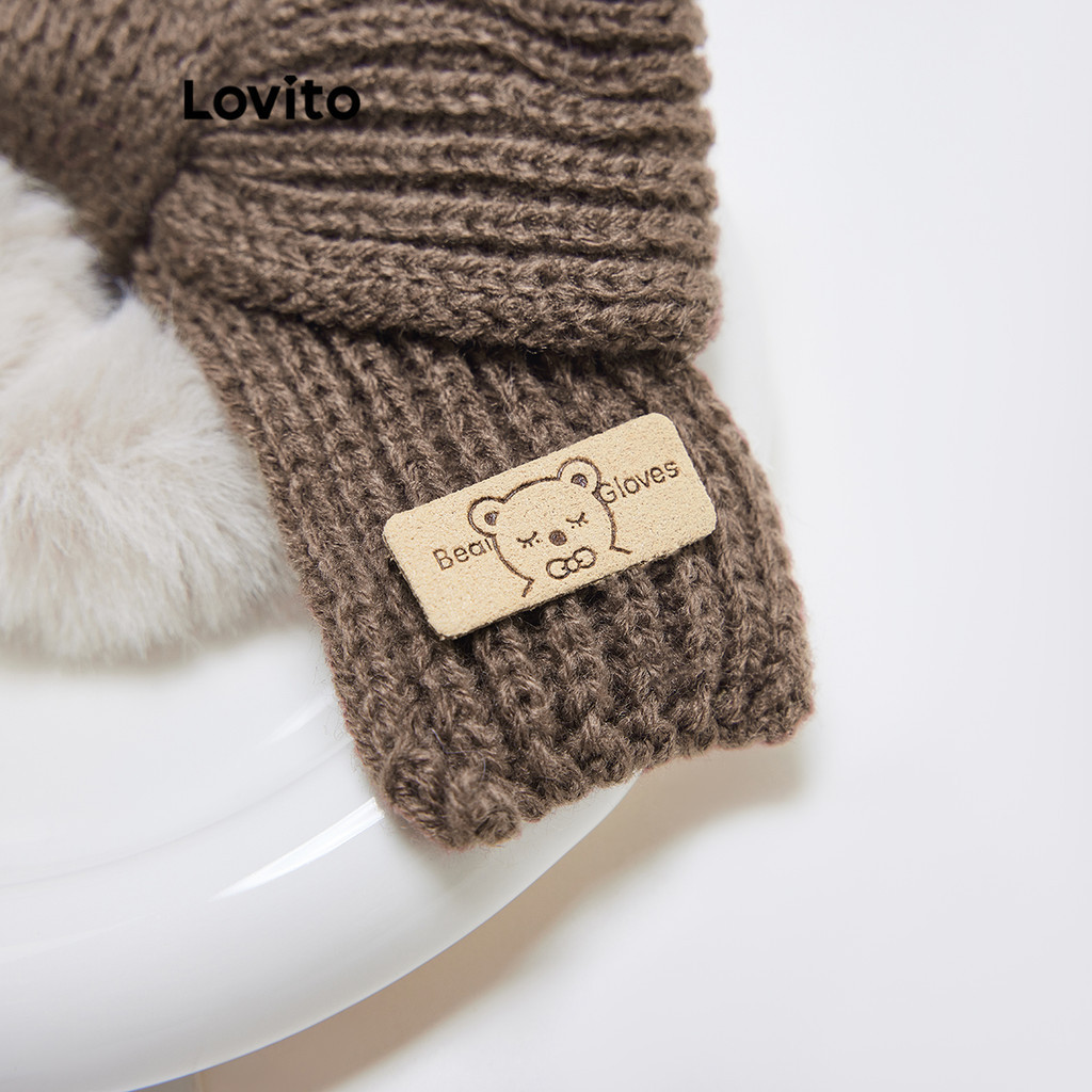 Dây cột tóc Lovito hình nơ màu trơn dễ thương cho nữ LFA03179