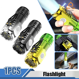Đèn pin chống nước có thể sạc lại LED Mini Clip-on Đèn pin siêu sáng Cắm trại ngoài trời Câu cá Thiết bị đèn khẩn cấp