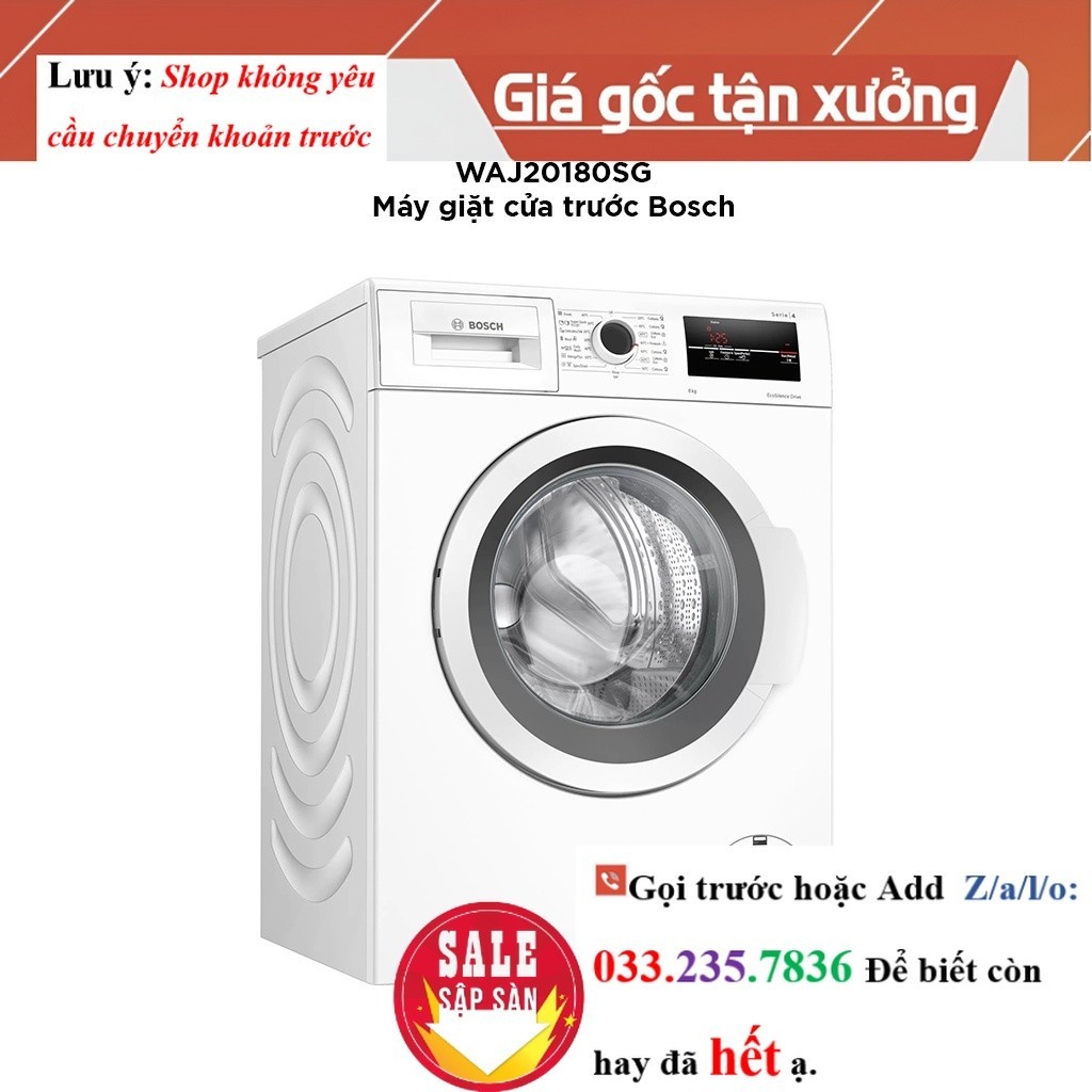 Máy Giặt Lồng Ngang 8kg Bosch WAJ20180SG Series 4 <New>