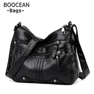 BOOCEAN Túi đeo vai, Túi đeo chéo cổ điển bằng da PU, Túi xách quà tặng mẹ mềm mại đơn giản dành cho nữ