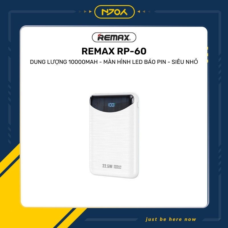 Sạc Dự Phòng Mini Remax 10000mah Nhỏ Gọn Sạc Nhanh Pin Polymer Cho Điện Thoại IP Samsung Huawei Xiaomi Njoyshop