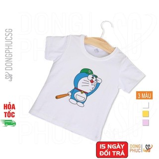 Áo trẻ em hình Doremon thun cotton mềm mịn phông mát mẻ đủ size cho bé trai bé gái TE03 DONGPHUCSG