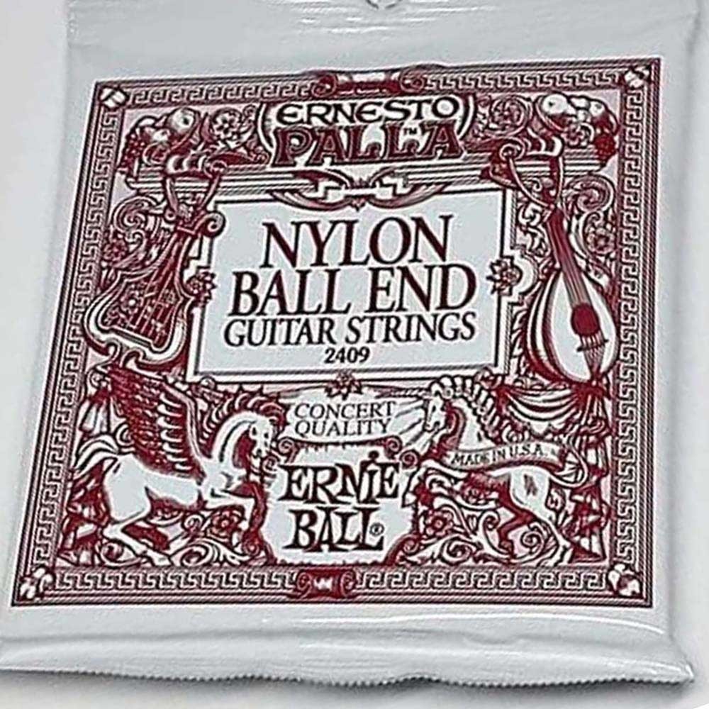 2409 Ernie Ball Ernesto Palla Nylon Ball End Guitar Strings, Concert‑Quality Nylon Strings for Class