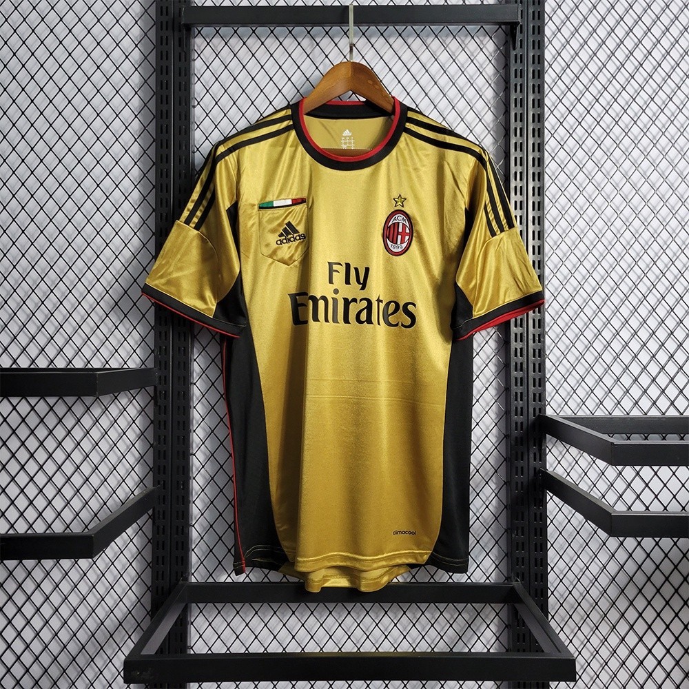 2013-14 Retro AC Milan Áo Bóng Đá Thứ Ba Tùy Chỉnh Tên Số Vintage Jersey