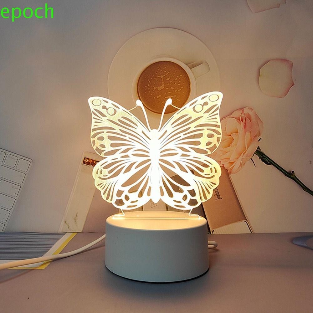 Đèn ngủ hình bướm 3D EPOCH, có đèn bàn Mini điều khiển bằng cảm ứng, trang trí nội thất Phim hoạt hình dễ thương Phòng đèn Led tinh tế hiện đại