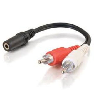 Cáp chuyển đổi audio 3.5mm âm ra 2 đầu rca hoa sen, cáp đầu jack 3.5 cái ra 2 đầu hoa sen