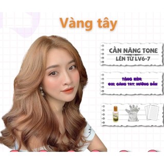 Thuốc nhuộm vàng tây bộ dụng cụ nhuộm tóc tại nhà
