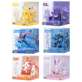 Chính Hãng Pokemon Nhân Vật Hộp Hình Pikachu Gengar Sylveon Greninja lucario Anime Mô Hình Bỏ Túi Quái Vật Đồ Chơi Trẻ Em Quà Tặng