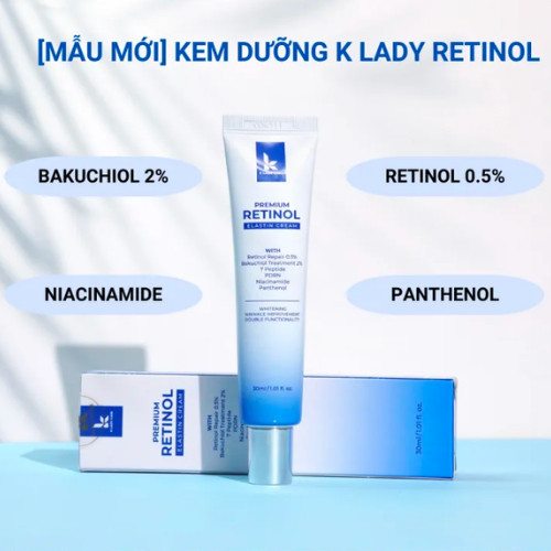 Kem Retinol k lady care,Kem Dưỡng K Lady Care 0.5% Retinol 30ml Premium Retinol Elastin Cream,tái tạ