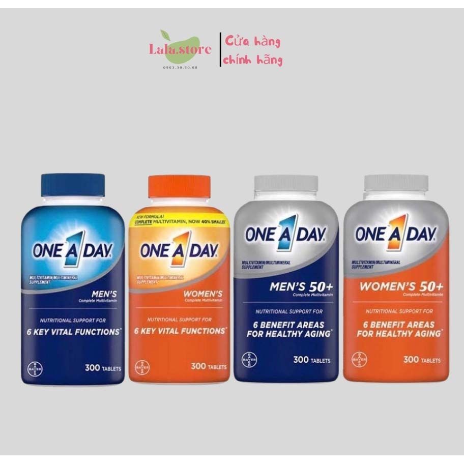 One A Day Men's Complete Multivitamin bổ sung Multivitamin và khoáng chất dành cho nam , Chai 300 viên