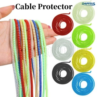 Bảo vệ cáp dữ liệu USB xoắn ốc nhiều màu / Dây dữ liệu sạc DIY Bộ cuộn dây tai nghe / Vỏ bảo vệ cáp sạc điện thoại TPU