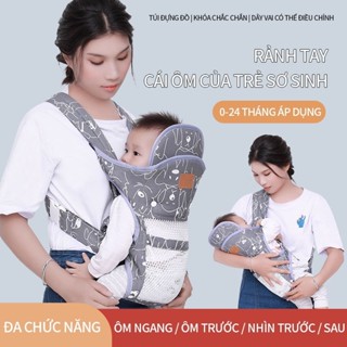 địu Em Bé Sơ Sinh Từ 0 Tháng Tuổi Sling Có Đỡ Cổ Đa Năng Gọn Nhẹ Hàng Chất Lượng Cao,Đai Địu Em Bé Đi Xe Máy-MY-BD01-1/2