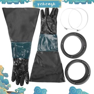 Găng tay phun cát sandblaster phần 60cm có nhẫn chữ o cho tủ phun cát yehengh