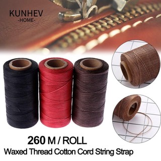 Kunhev 260m / cuộn sợi sáp thủ công dây trang sức dây khâu dây
