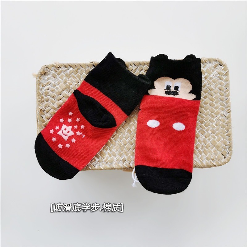 Tất Cổ Cao Đỏ Đen Hình Micky Cho Bé Mang Bốn Mùa BiBo Kids TAT26