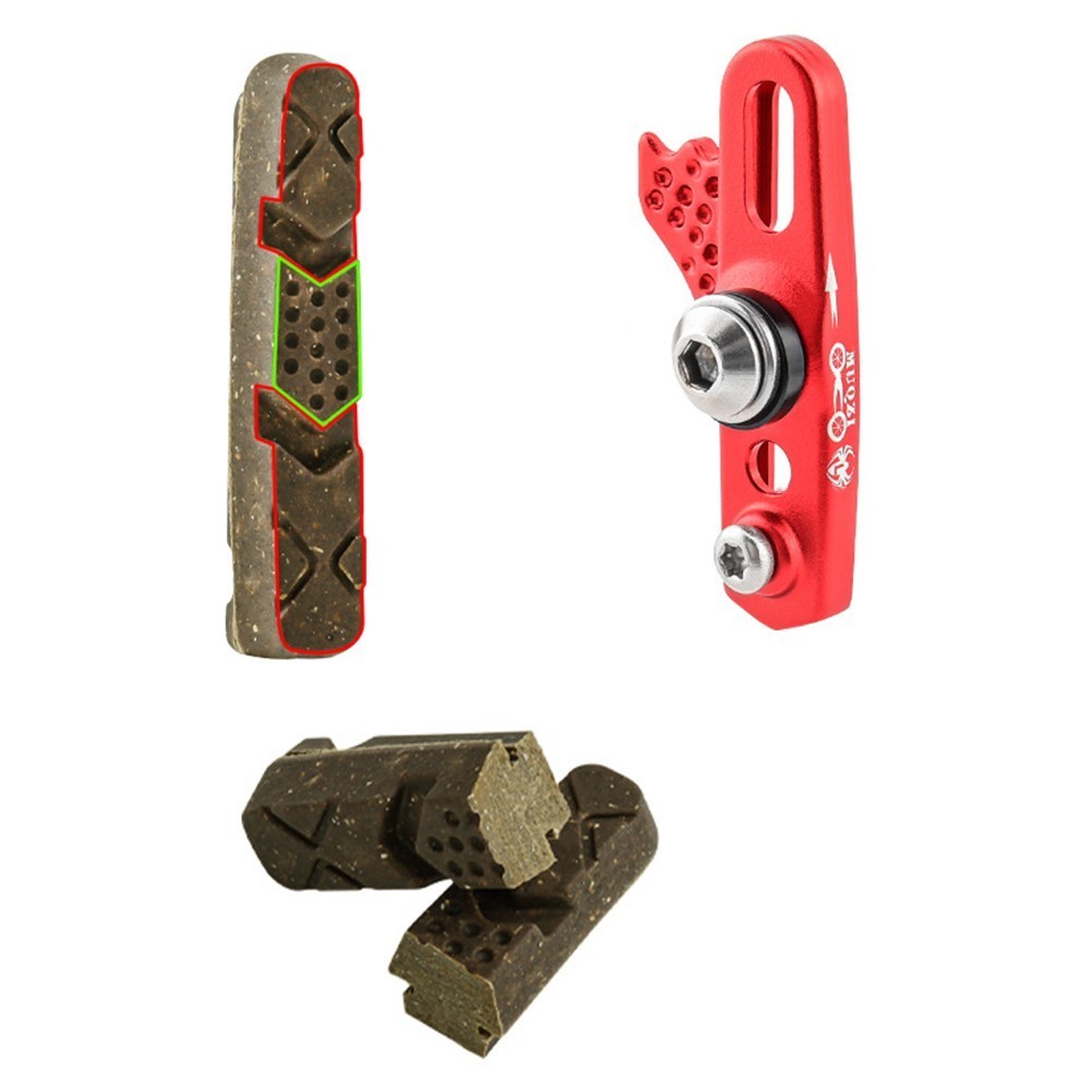 Exqu Xe Đạp Sợi carbon Vành Phanh Khối Chống Mài Mòn Ngăn Kéo Loại C Kẹp Má Phanh