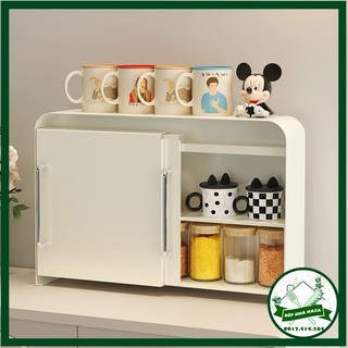 Tủ đựng cốc kim loại cánh trượt để bàn nhà bếp, Tủ đựng gia vị nấu ăn có cánh