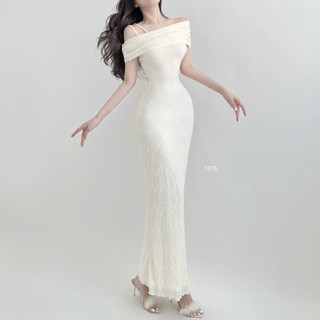 Đầm dự tiệc ôm body dáng dài trễ vai midi Emilyshop