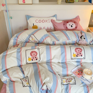 Bộ chăn ga gối REE Bedding Cotton đũi mềm CUTE ANIMAL CTD267 hoạ tiết thú đáng yêu đủ size giường nệm