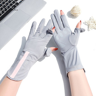 Luimo Găng Tay Mùa Hè Nữ Mỏng Ice Silk Chống Tia Cực tím Màn Hình Cảm Ứng Lái Xe Chống Trơn Trượt Găng Tay Thoáng Khí * Bán Chạy