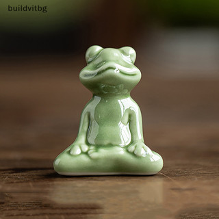 Bg ếch các bức tượng nhỏ yoga zen trang trí sứ cảm xúc ếch thu nhỏ để bàn gốm sứ thiền ếch tượng cổ tích trang trí sân vườn micro phong cảnh trang trí thủ công vitbg