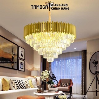 Đèn chùm phòng khách, đèn trang trí TAMOGA DCH 0910 VÀNG TRÒN D800mm
