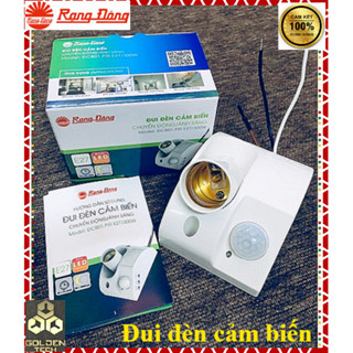 (Chính hãng) Đui đèn cảm ứng, Cảm biến chuyển động Rạng Đông -E27 -Chỉnh phạm vi, thời gian, ánh sáng, góc đèn ĐCB01.PIR