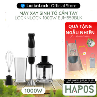 Máy xay sinh tố LocknLock cầm tay 1000W Speed Hand Blender EJM559BLK 500ml 600ml - Chính Hãng - HAPOS BEAUTY