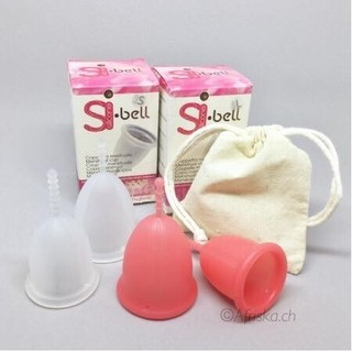 Cốc nguyệt san Sibell Pháp Kèm 2 viên tiệt trùng Cốc tiệt trùng Túi vải đủ kích thước