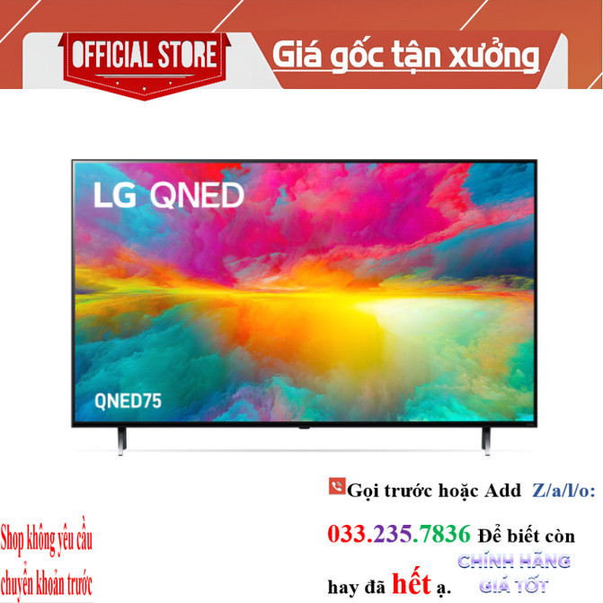 LG QNED75 TV thông minh QNED 75 inch 4K với NanoCell chấm lượng tử >NEW|