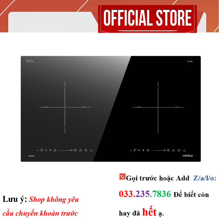 Bếp Từ Âm 2 Vùng Nấu HC-I3732A Hafele 536.61.736 <SALE<