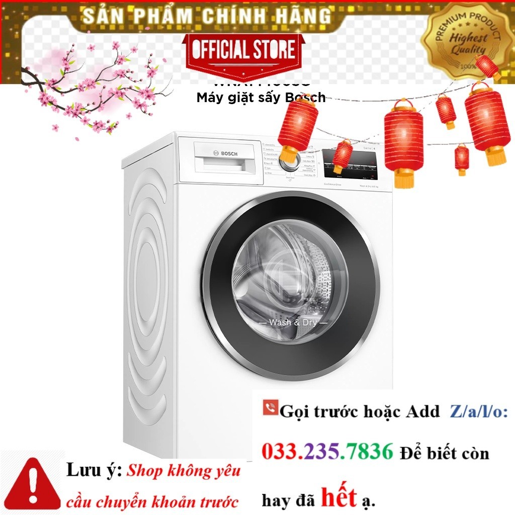 Máy Giặt Sấy 9/6kg Bosch WNA14400SG Series 4 <NEw<