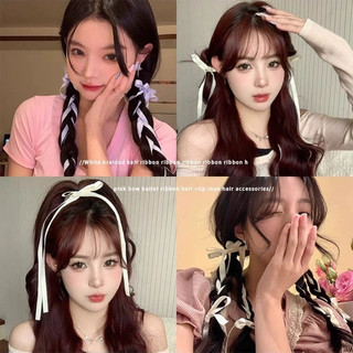 Băng đô bện nơ ruy băng phong cách Hàn Quốc